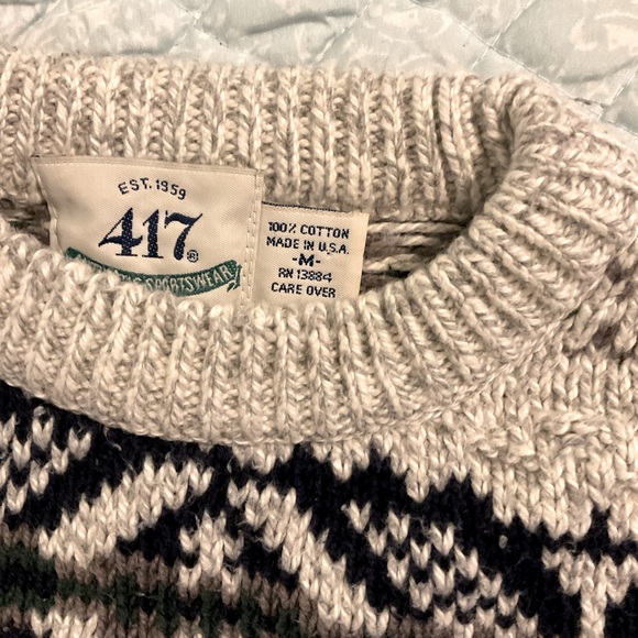 Men’s Cotton Ragg Knit Crewneck Sweater, Size Medium - Picture 4 of 6